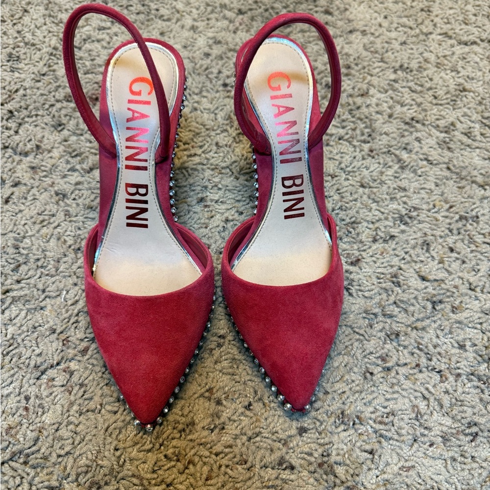 Gianni Bini Red Heeled Slingback Pumps